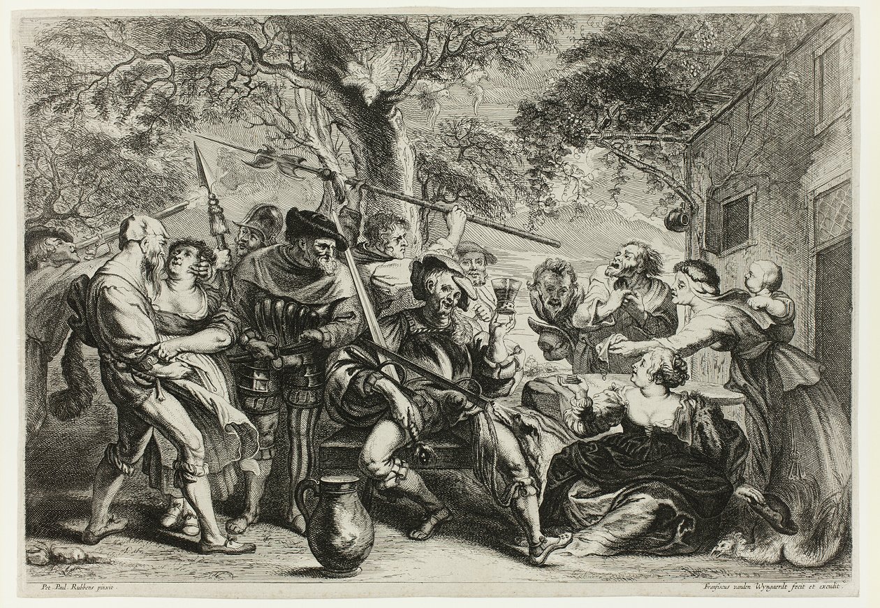 Soldaten und Bauern von Frans van den Wyngaerde