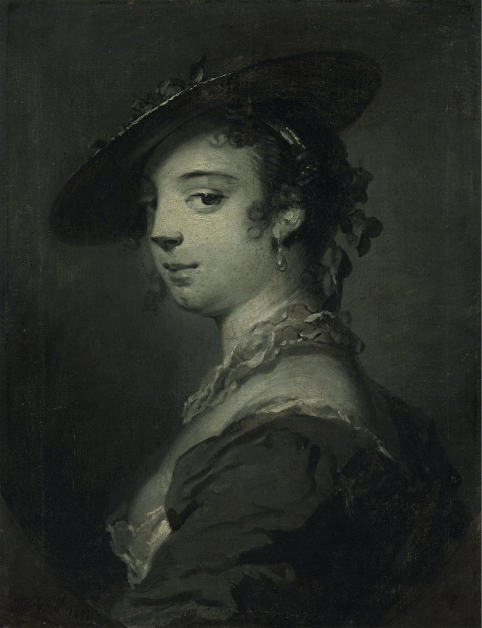 Porträt einer jungen Dame, Brustbild von Frans van der Mijn
