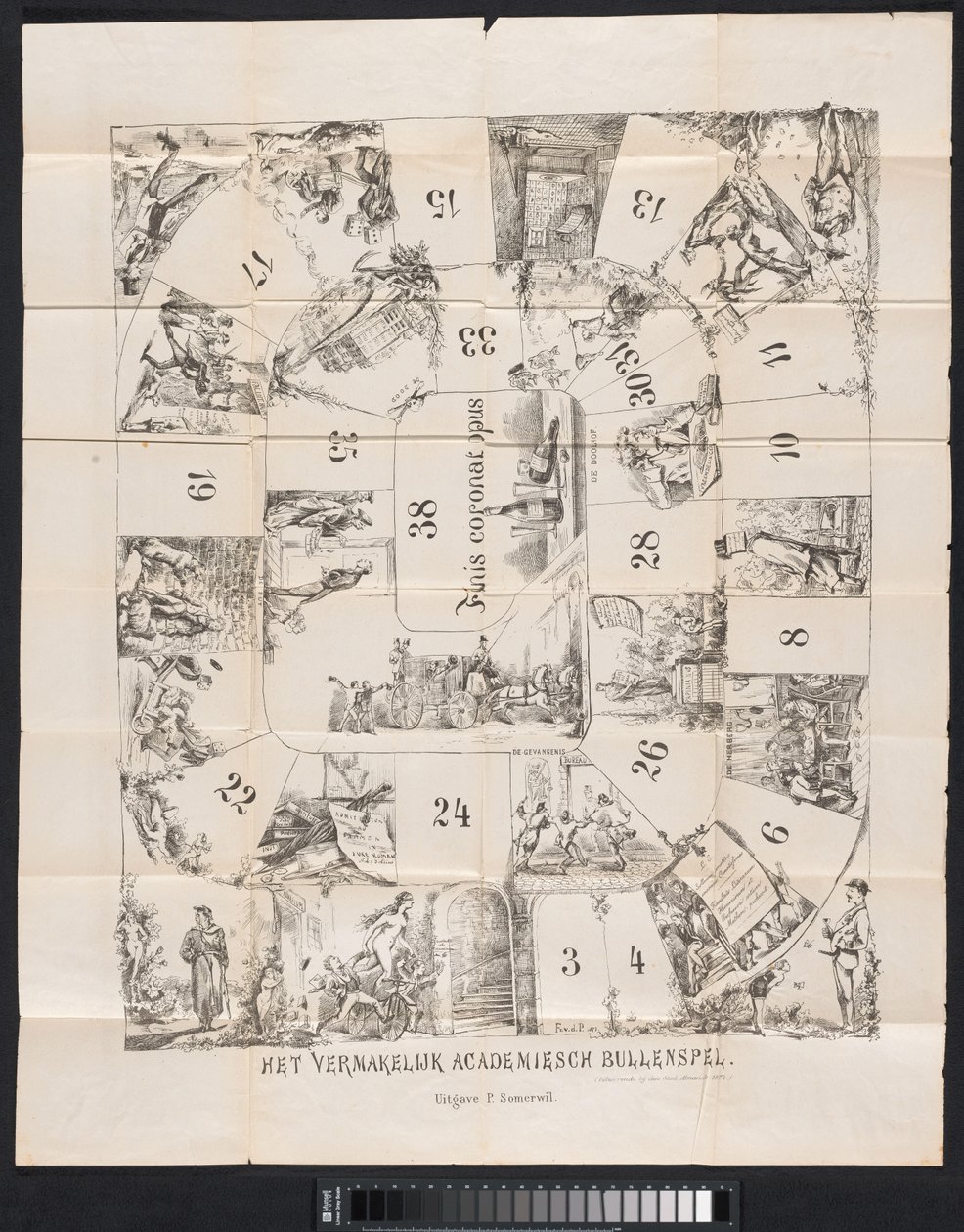 Karikatur im Leidener Studentenalmanach, 1874 von Fransen van de Putte