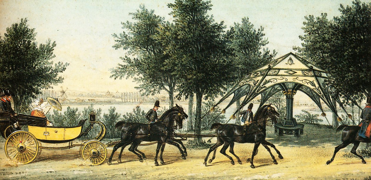 Das Zelt im Park Klein-Glienicke, um 1840, Franz Krüger von Franz Krüger
