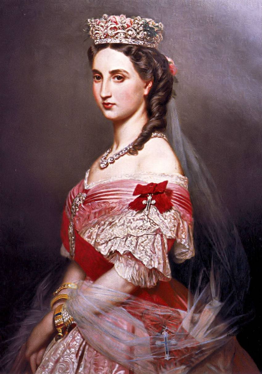 Porträt von Charlotte von Belgien von Franz Xaver Winterhalter