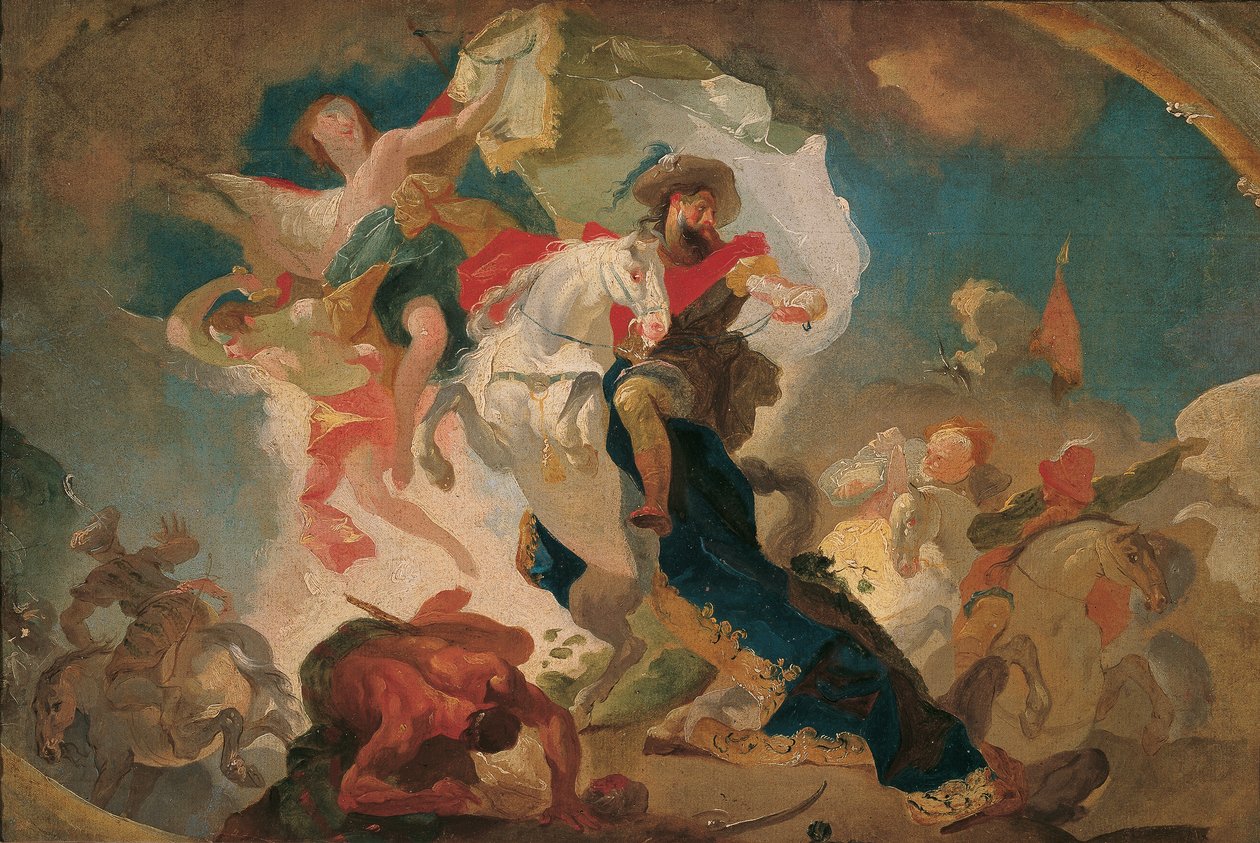 Sieg des heiligen Jakob von Compostela über die Sarazenen in der Schlacht von Clavigo von Franz Anton Maulbertsch