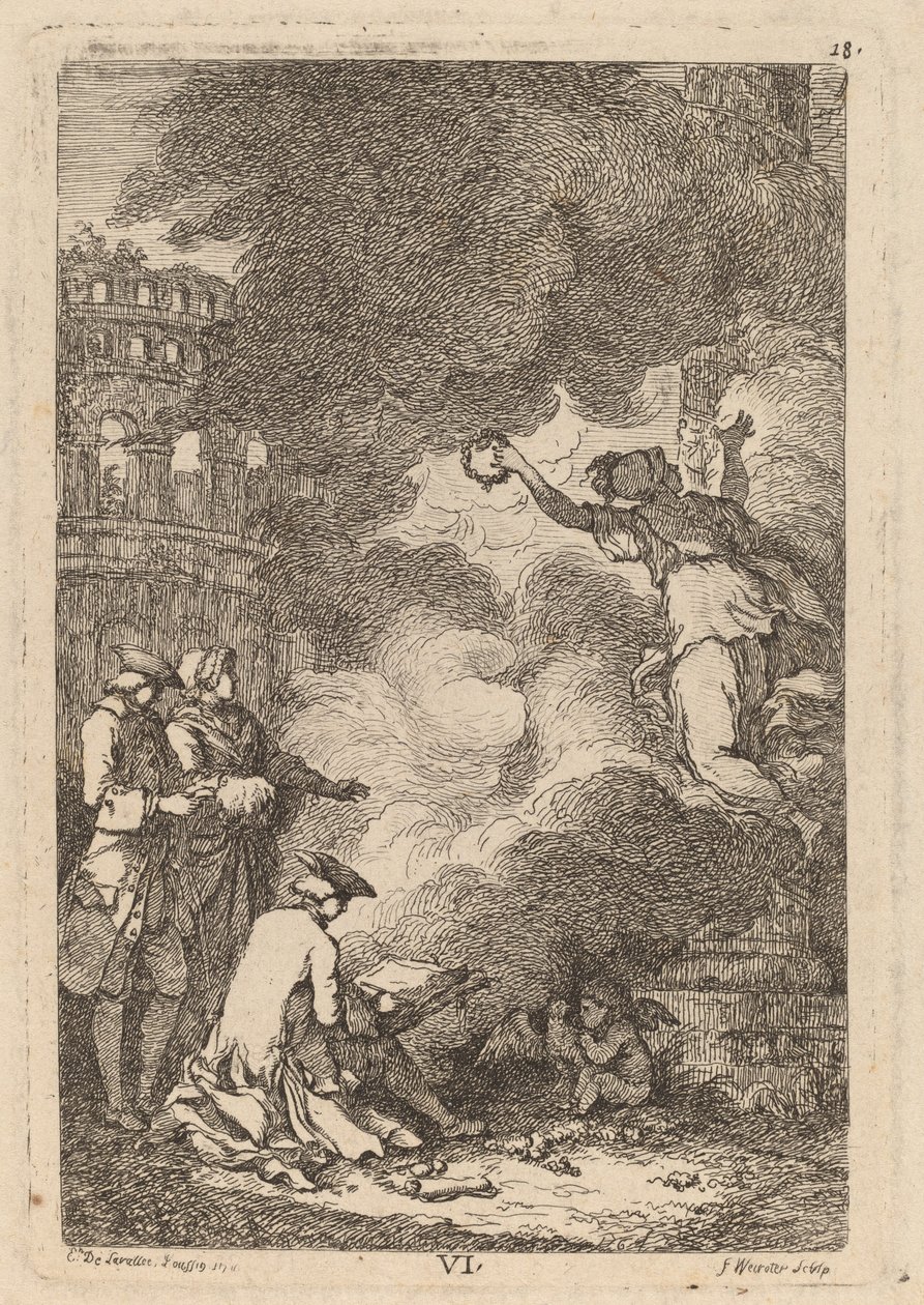 Nella Venuta in Roma: pl. 6 von Franz Edmund Weirotter after Étienne de Lavallée Poussin