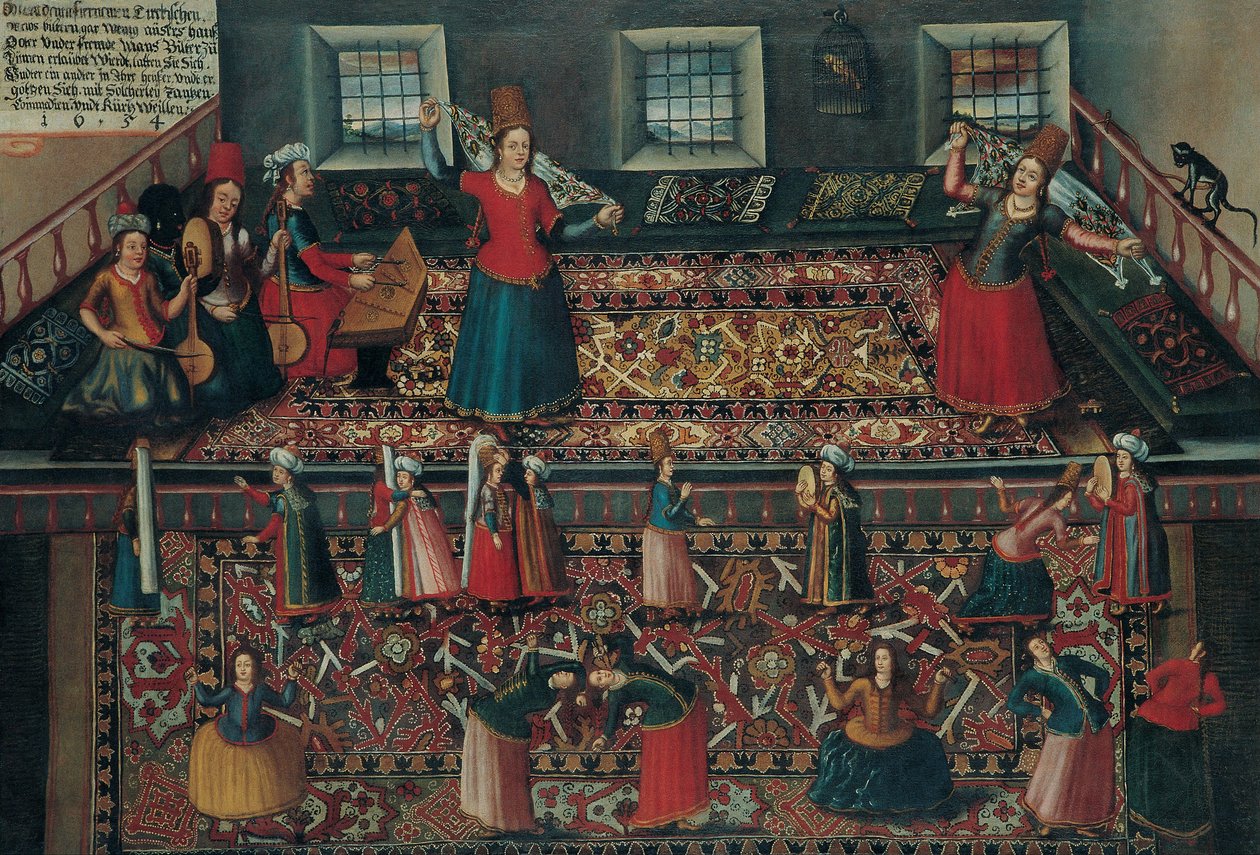 Szene aus dem türkischen Harem, zweite Hälfte des 17. Jahrhunderts von Franz Georg Hörmann
