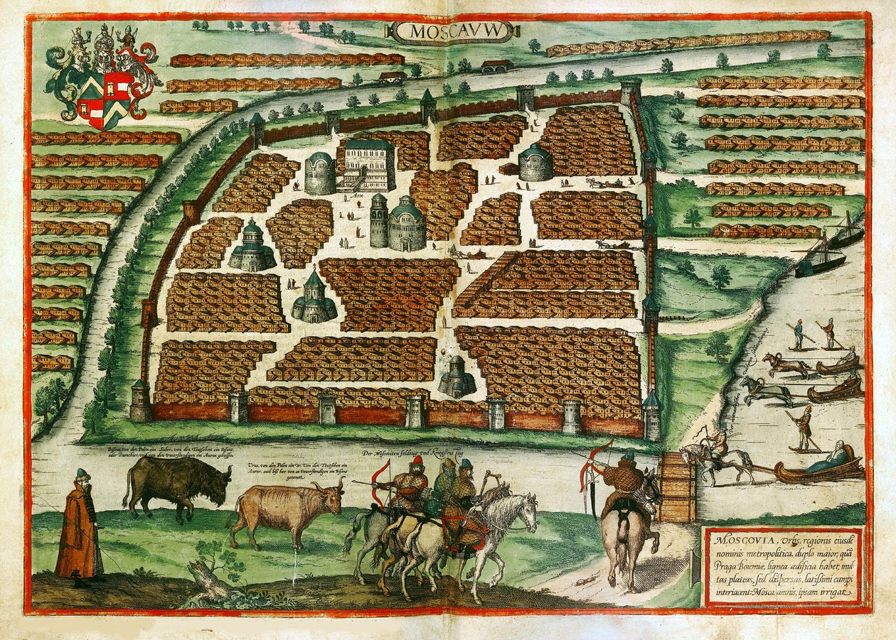Karte von Moskau von Franz Hogenberg