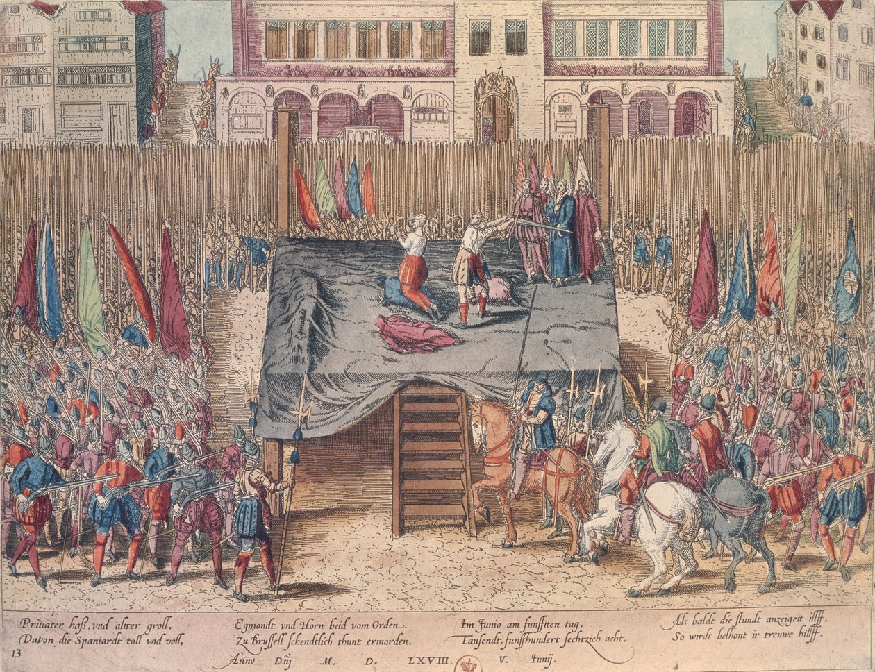 Hinrichtung von Philippe II de Montmorency, Graf von Hornes, Brüssel von Franz Hogenberg