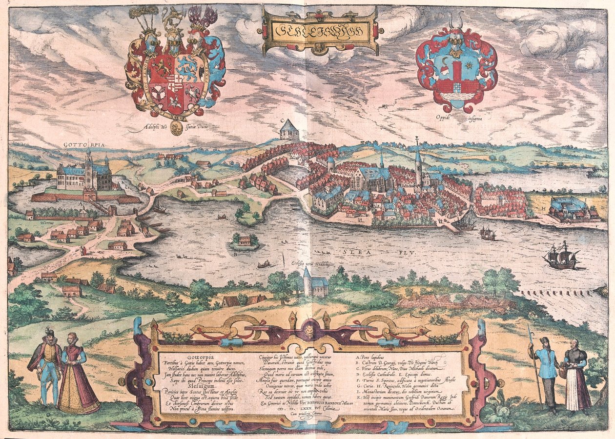Schloss Gottorf in Schleswig (Norddeutschland) von Franz Hogenberg