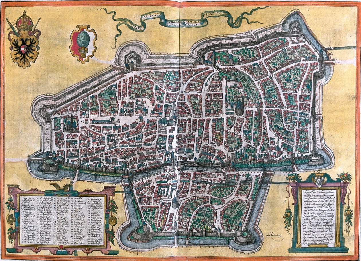 Plan von Augsburg, Deutschland von Franz Hogenberg