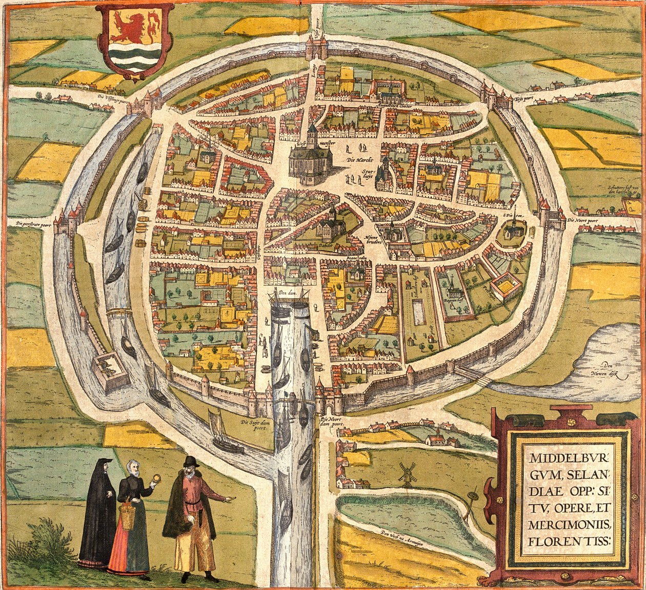 Plan von Middelburg, Niederlande von Franz Hogenberg
