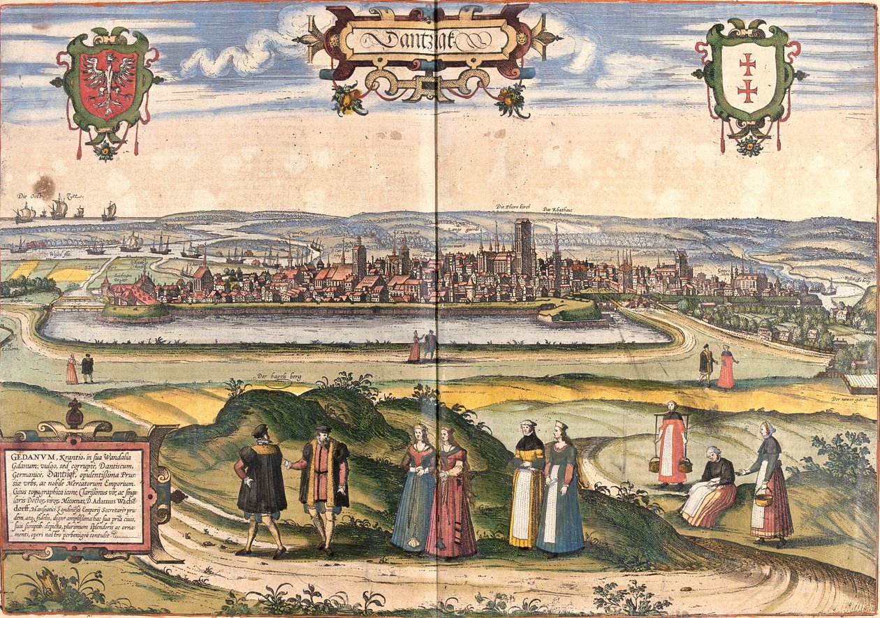 Ansicht von Danzig (Gedanum) (heutiges Gdańsk), Polen von Franz Hogenberg