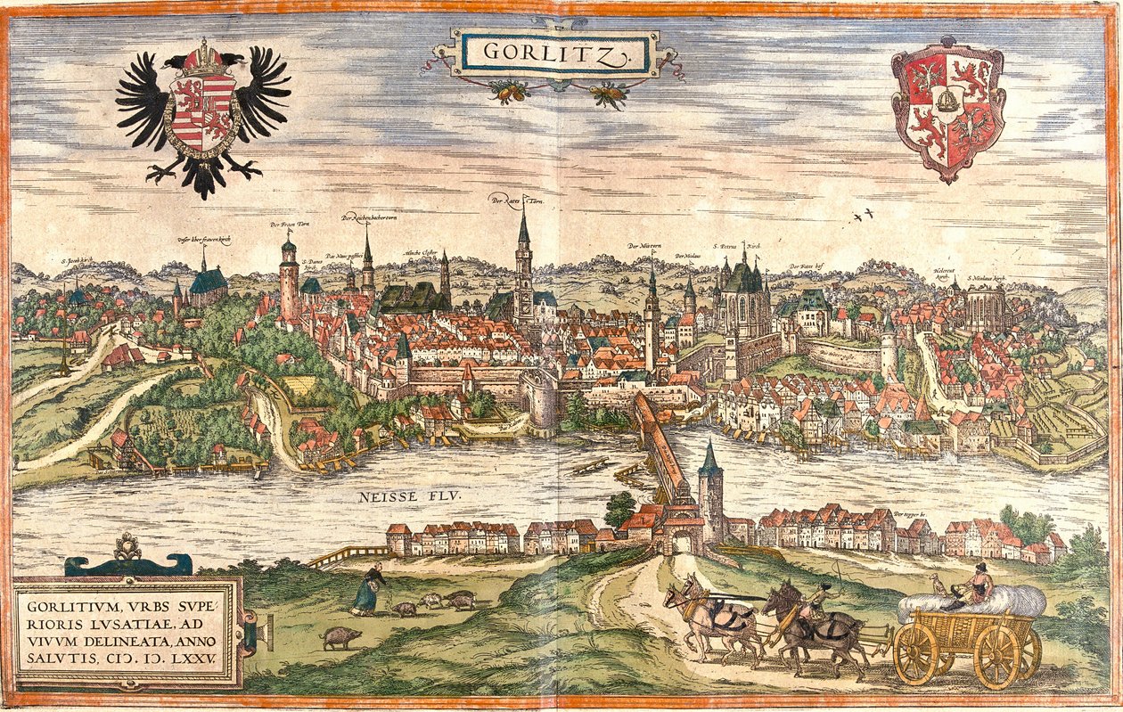 Ansicht von Görlitz, Deutschland von Franz Hogenberg