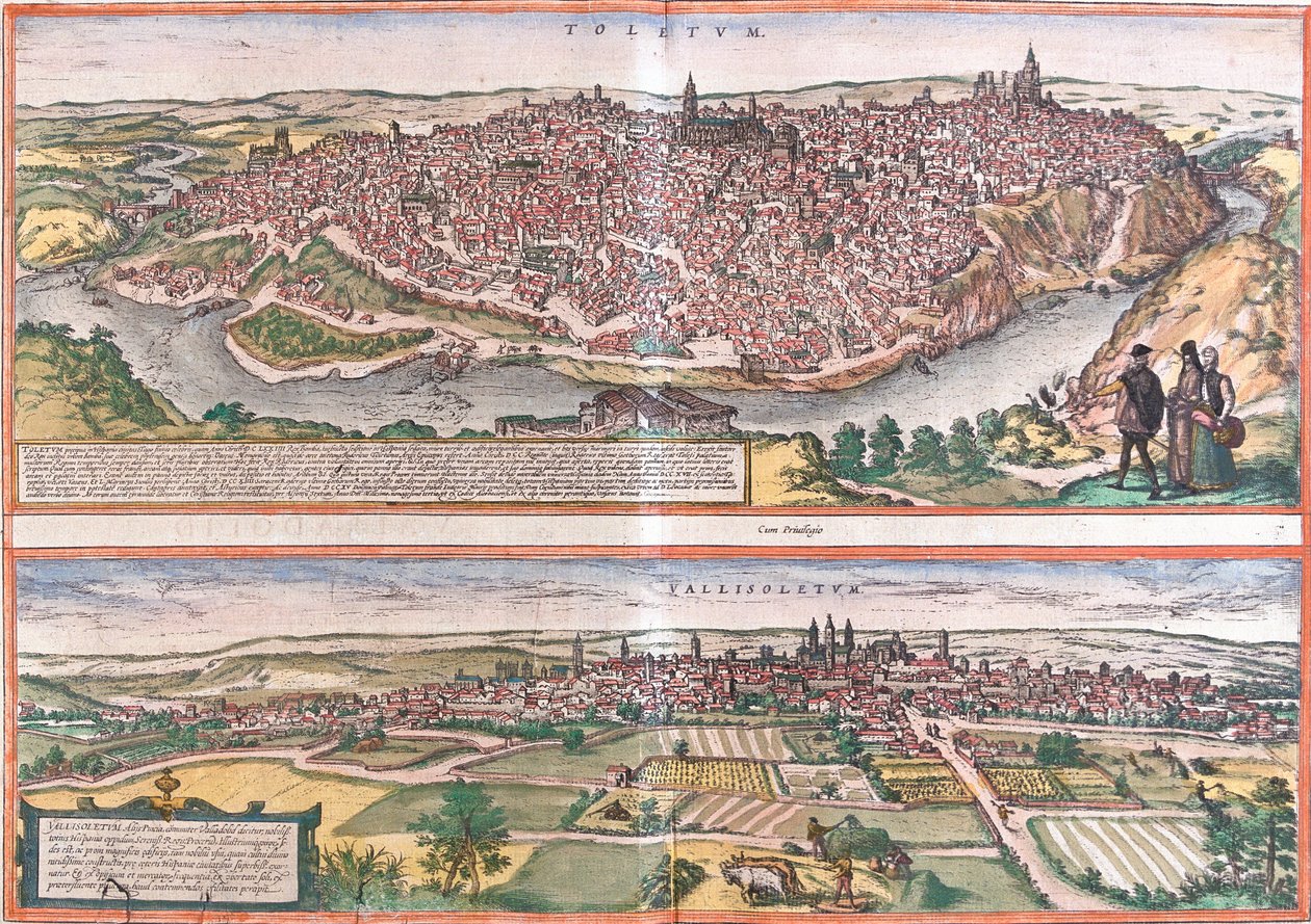 Ansichten von Toledo und Valladolid, Spanien von Franz Hogenberg