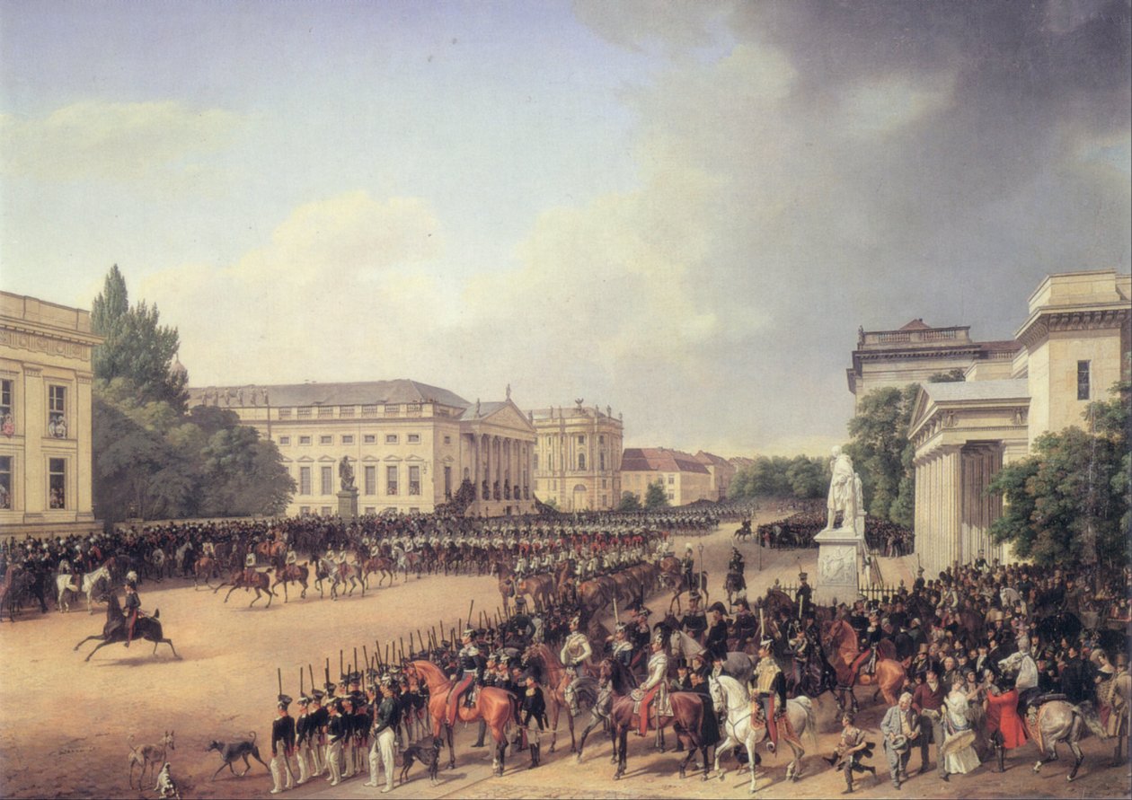 Parade auf dem Opernplatz in Berlin von Franz Krüger