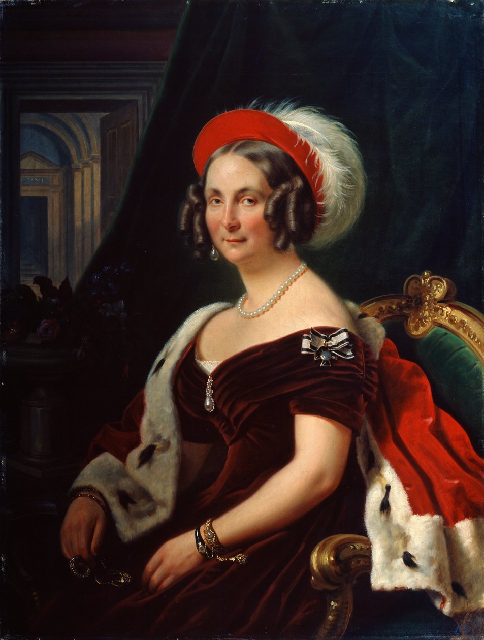 Porträt von Königin Frederica von Hannover, 1778-1841, 19. Jahrhundert von Franz Krüger