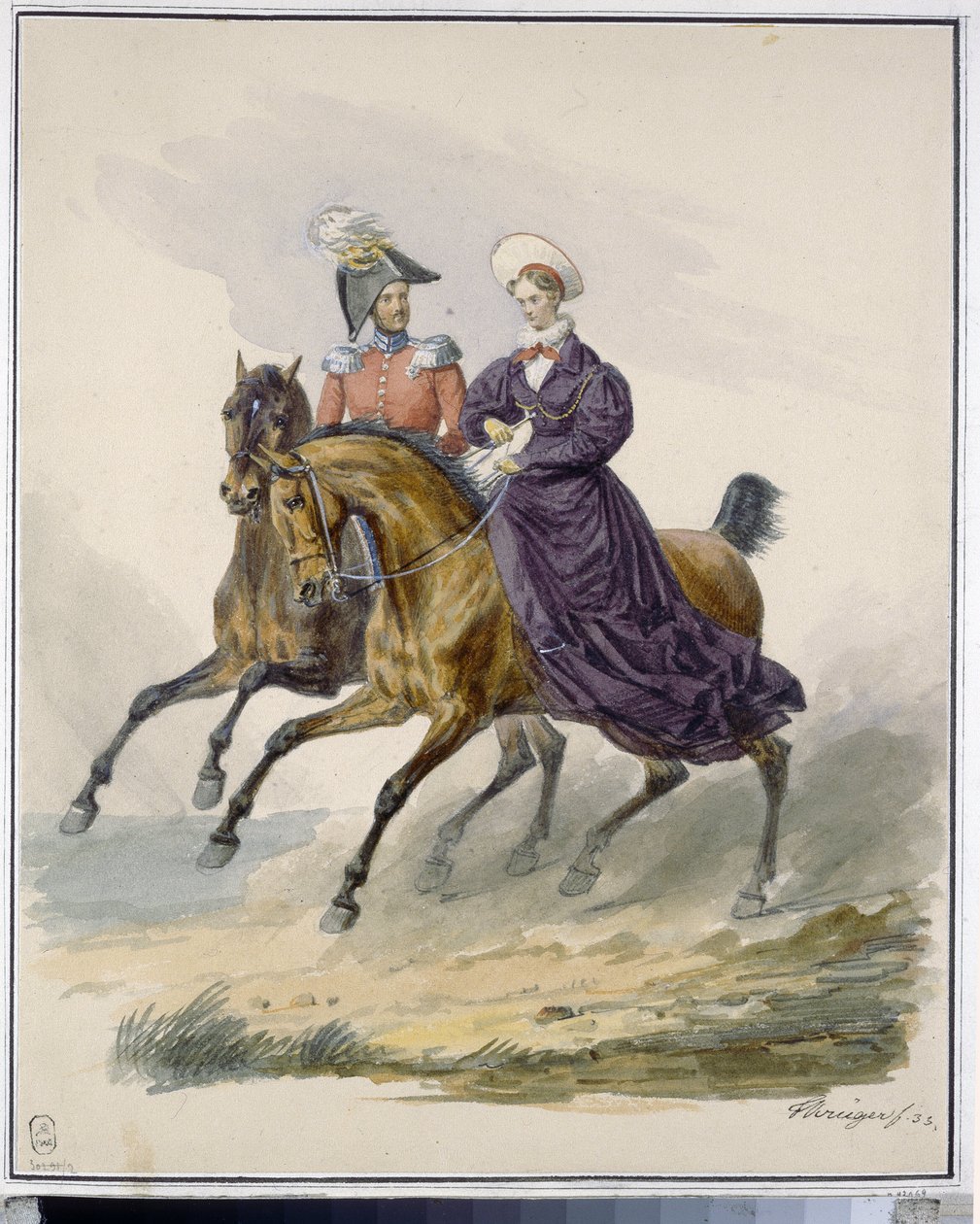 Kaiser Nikolaus I. und Kaiserin Alexandra Fjodorowna von Franz Krüger