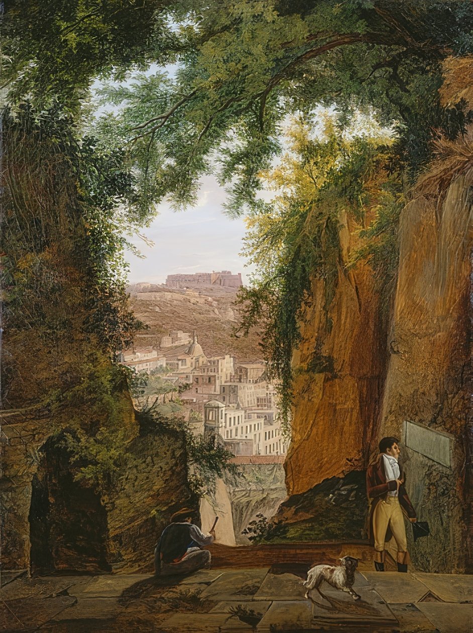 Blick vom Grab des Vergil auf die Stadt Neapel von Franz Ludwig Catel