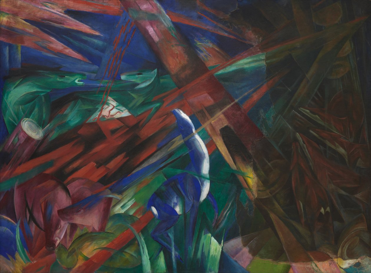 Tierische Schicksale Die Bäume zeigten ihre Ringe, die Tiere ihre Adern von Franz Marc