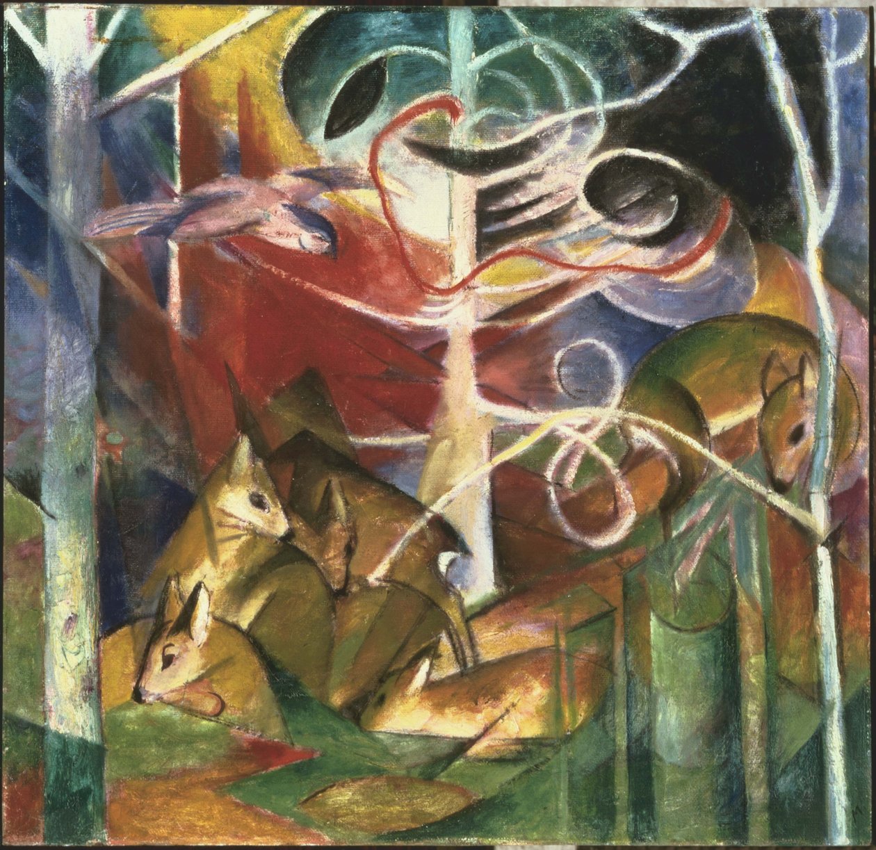 Rehe im Walde I von Franz Marc