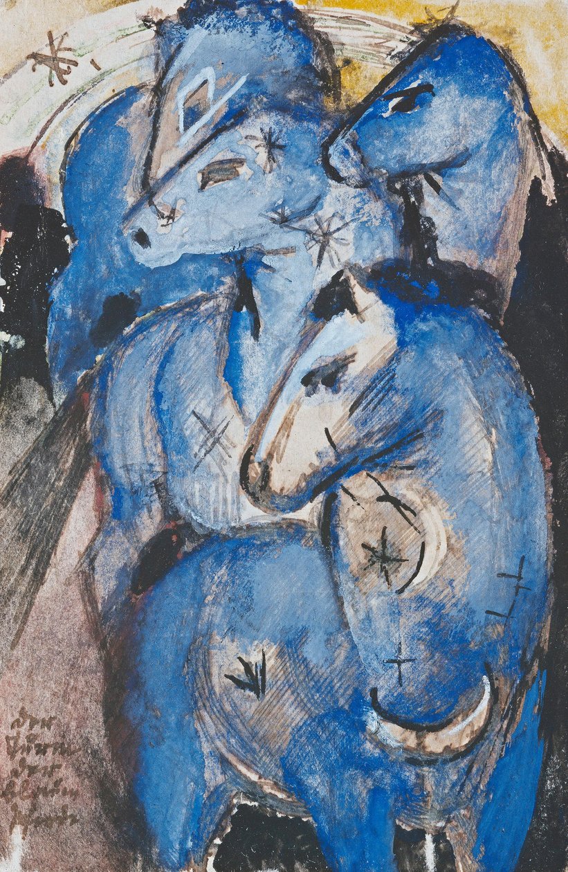Der Turm der blauen Pferde von Franz Marc