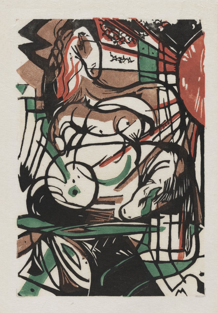 Die Geburt der Pferde von Franz Marc