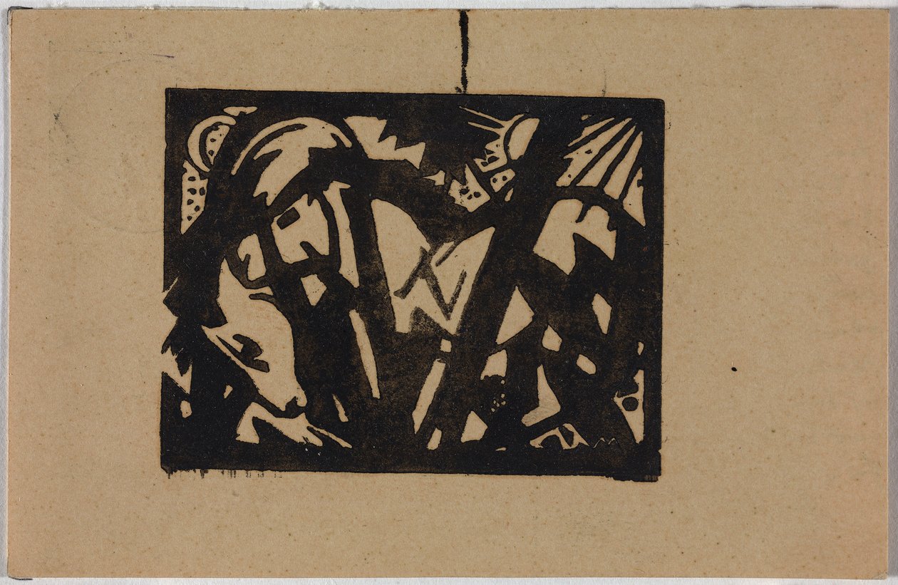 Wildpferdchen, Postkarte aus Sindelsdorf an Wassily Kandinsky in München von Franz Marc