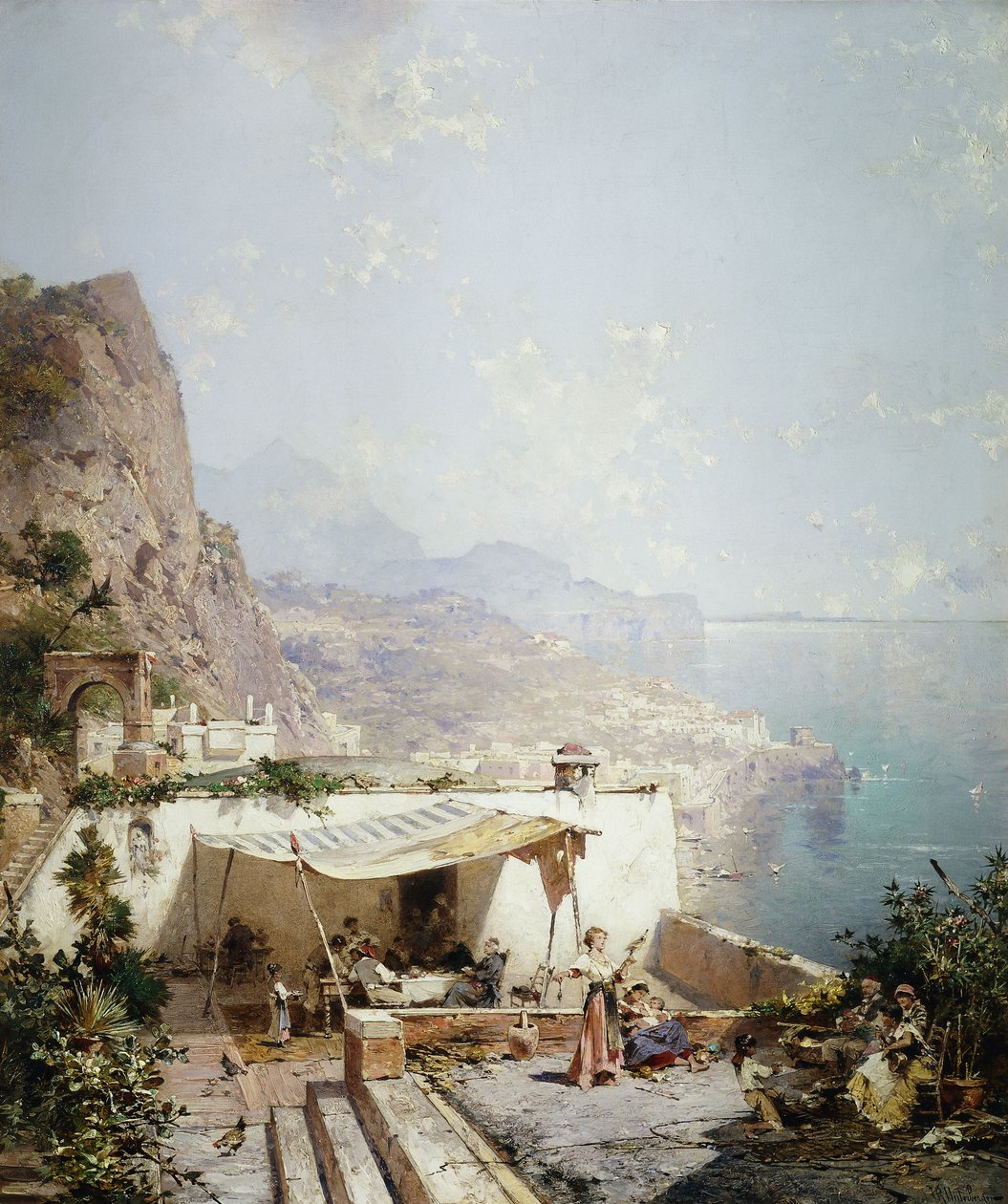 Amalfi - Golf von Salerno; Amalfi - Golfe de Salerne von Franz Richard Unterberger