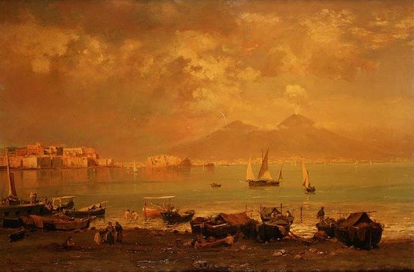 Die Bucht von Neapel von Franz Richard Unterberger