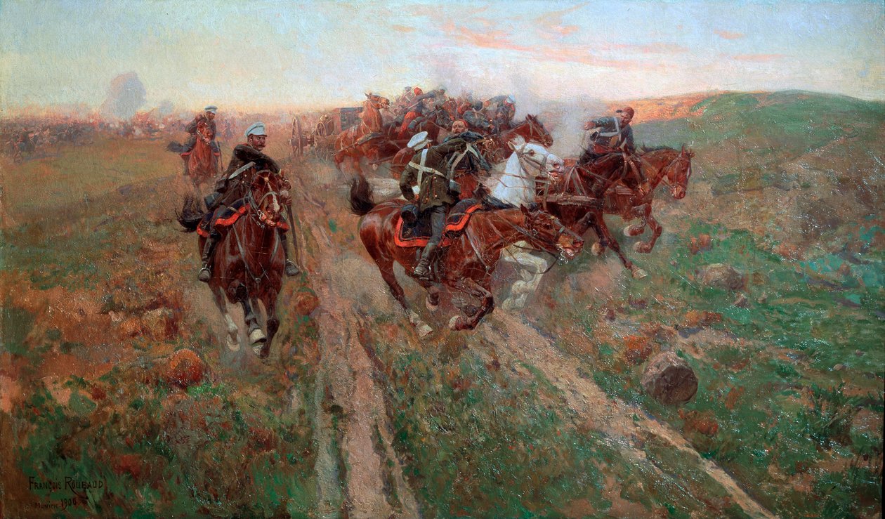 Szene aus der Schlacht von Kuryuk-Dara im Juli 1854 von Franz Roubaud