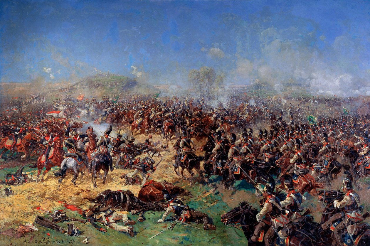 Die Schlacht von Borodino am 26. August 1812. Dritter französischer Angriff, 1913 von Franz Roubaud