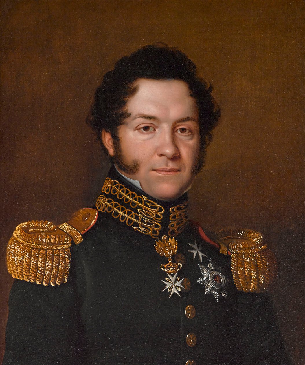 Porträt von Jean-Noé-Godefroy de Polier-Vernand 1782-1833, 1823 von Franz Seraph Stirnbrand