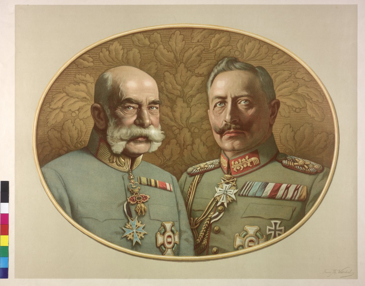 Kaiser von Österreich und Wilhelm II. Franz Joseph I. von Franz Wurbel