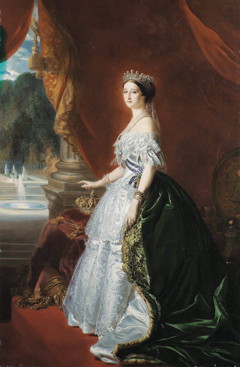 Ganzkörperporträt von Kaiserin Eugénie von Franz Xaver  Winterhalter (after)