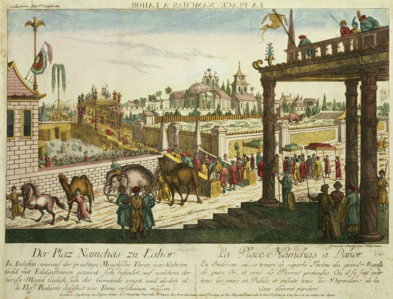 Namchas Platz in Lahore, zeigt den goldenen Thron des Großen Moguls, Pakistan von Franz Xaver Habermann
