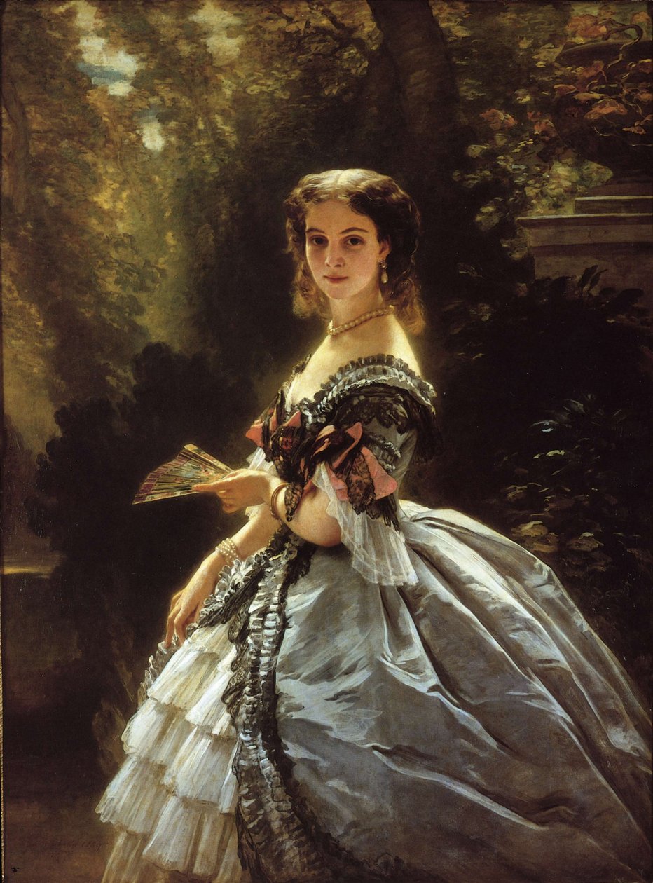 Porträt der Gräfin Elizabeth Esperovna Trubetskaya, geborene Belosselskaya-Belozerskaya, 1834-1907 von Franz Xaver Winterhalter
