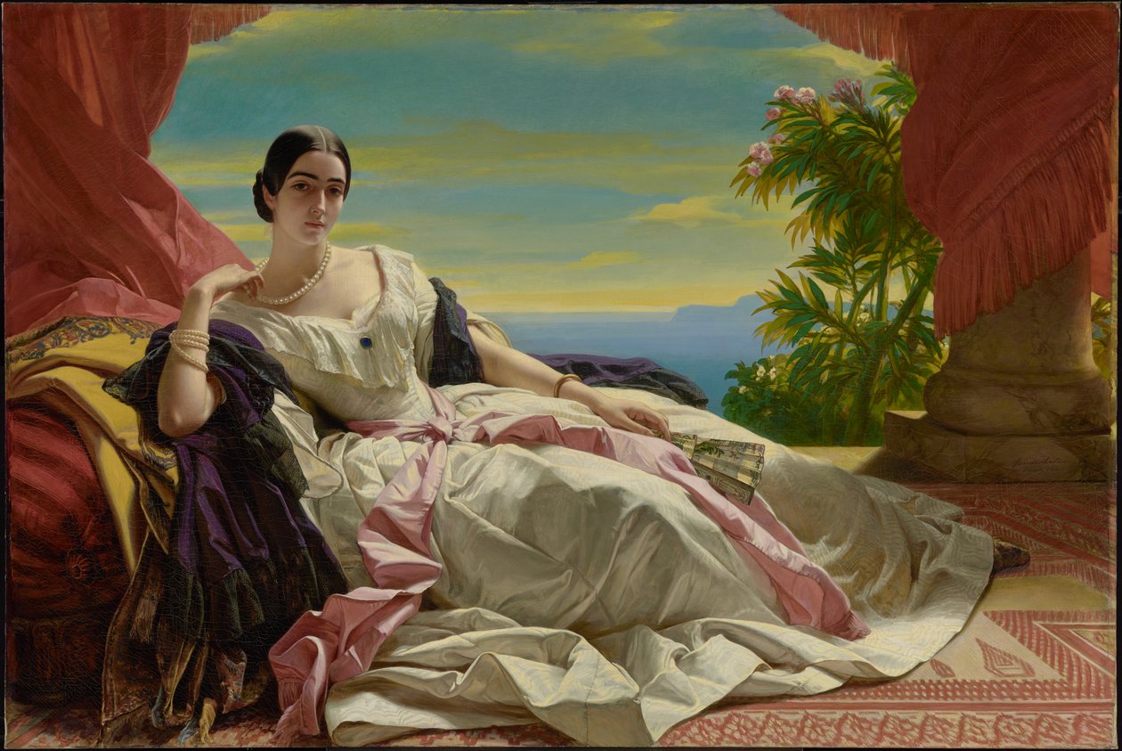 Porträt von Leonilla, Fürstin zu Sayn-Wittgenstein-Sayn von Franz Xaver Winterhalter