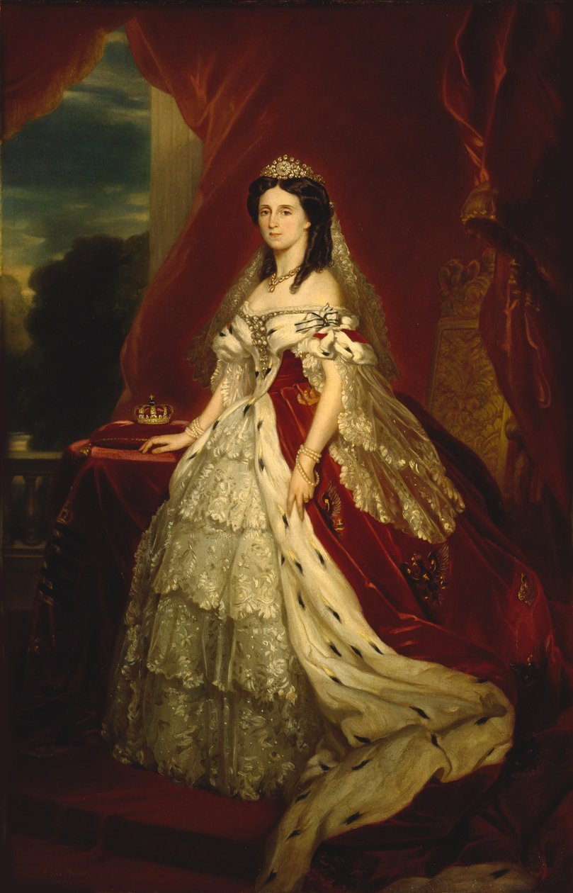 Prinzessin Augusta von Sachsen-Weimar-Eisenach 1811-1890, Königin von Preußen, ca. 1859 von Franz Xaver Winterhalter School of .