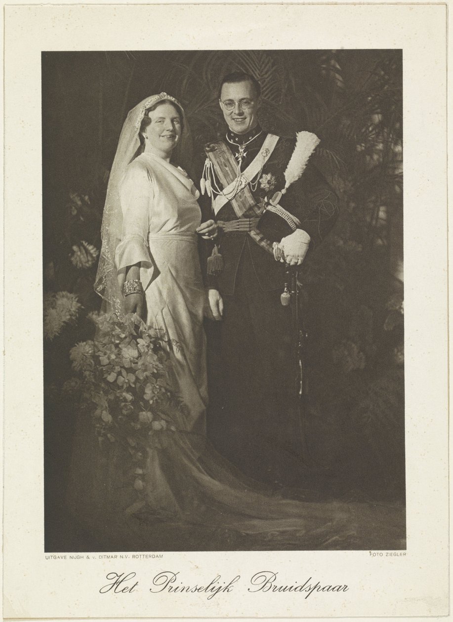 Porträt von Juliana, Königin der Niederlande, und Bernhard von Lippe-Biesterfeld von Franz Ziegler