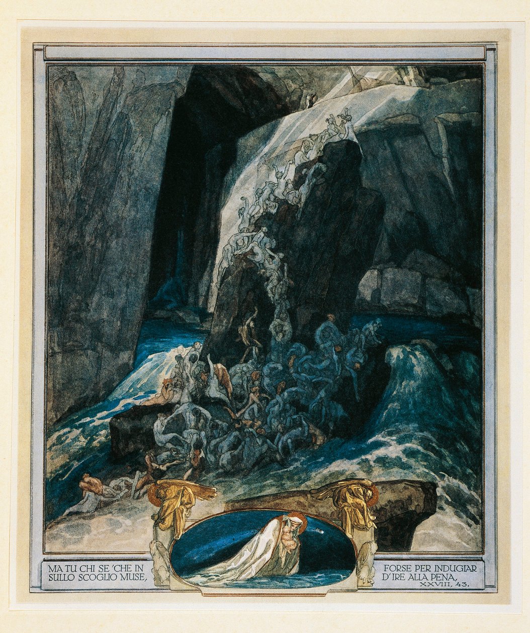 Österreich, Wien, Illustration von Dante Alighieris Göttlicher Komödie (Hölle, Gesang XXVIII) von Franz von Bayros von Franz von (1866 1924) Bayros
