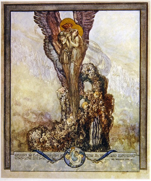 Illustration aus Dantes Göttlicher Komödie, Paradies, Gesang XXIII, 1921 von Franz von Bayros