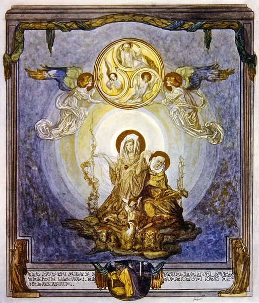 Illustration aus Dantes Göttlicher Komödie, Paradies, Gesang XXIV, 1921 von Franz von Bayros