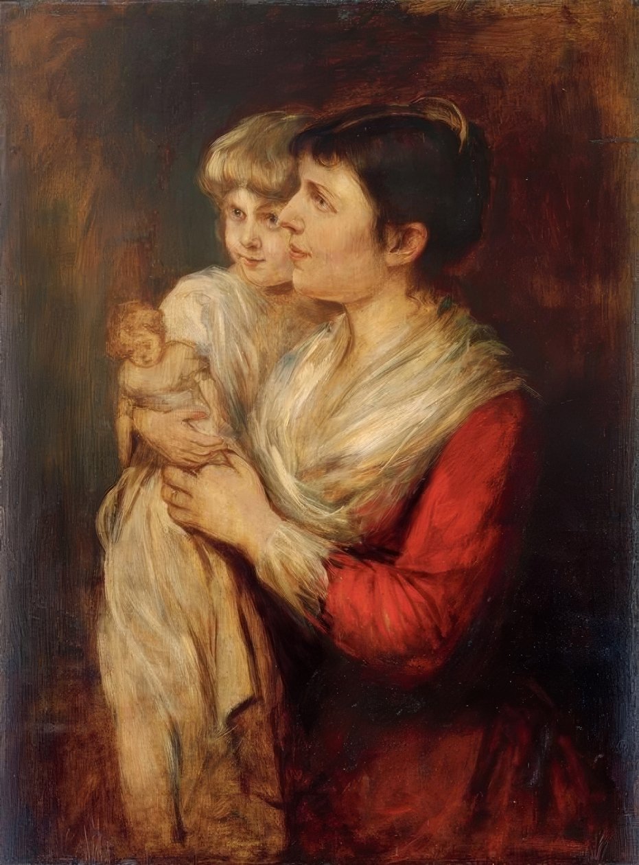 Clementine von Schön-Renz mit ihrer Tochter Hanna Elisabeth von Franz von Lenbach