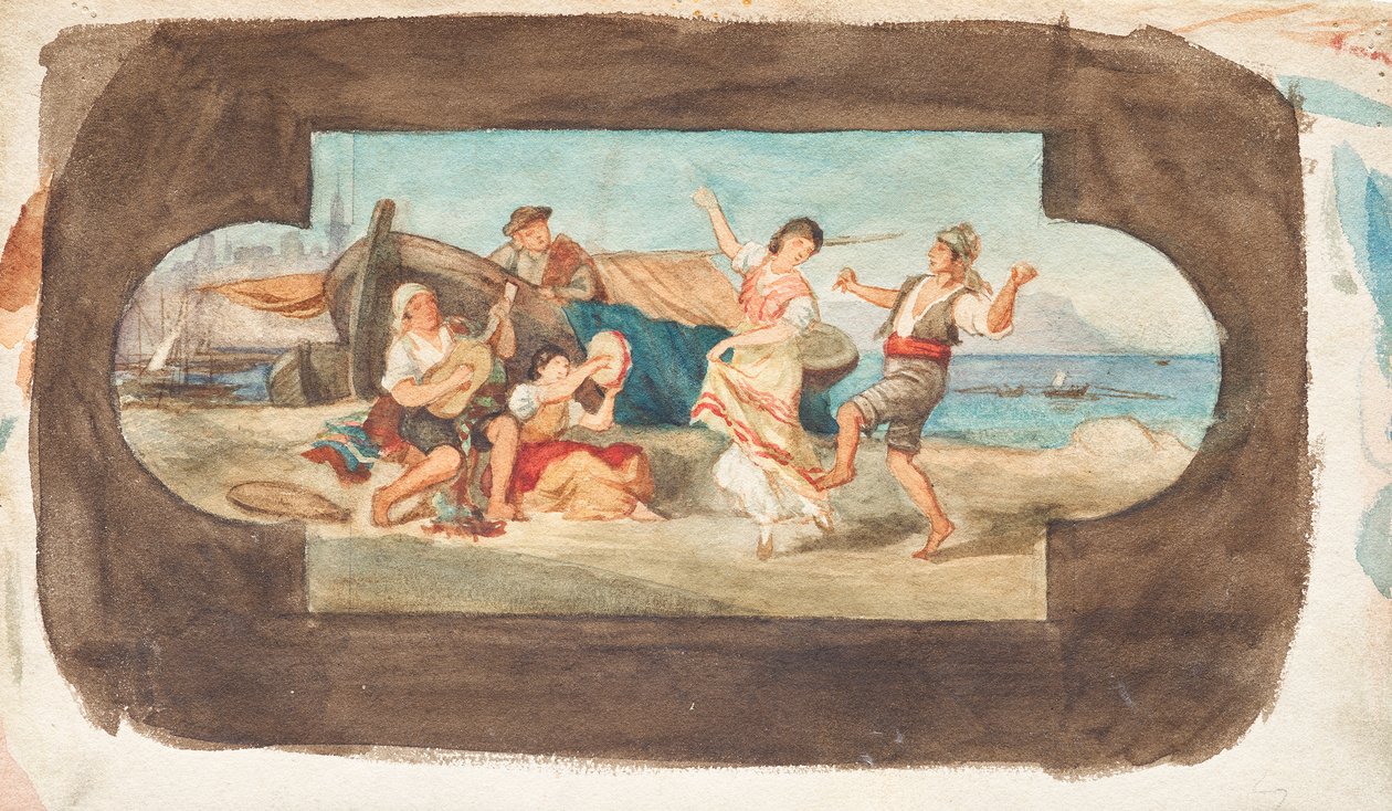 Der Tanz der Italiener (Entwurf eines Deckengemäldes) von Franz von Matsch