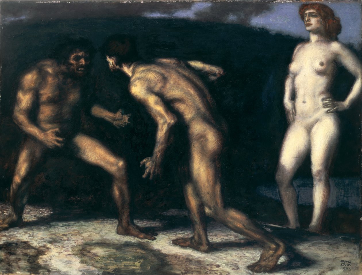 Kampf um eine Frau von Franz von Stuck