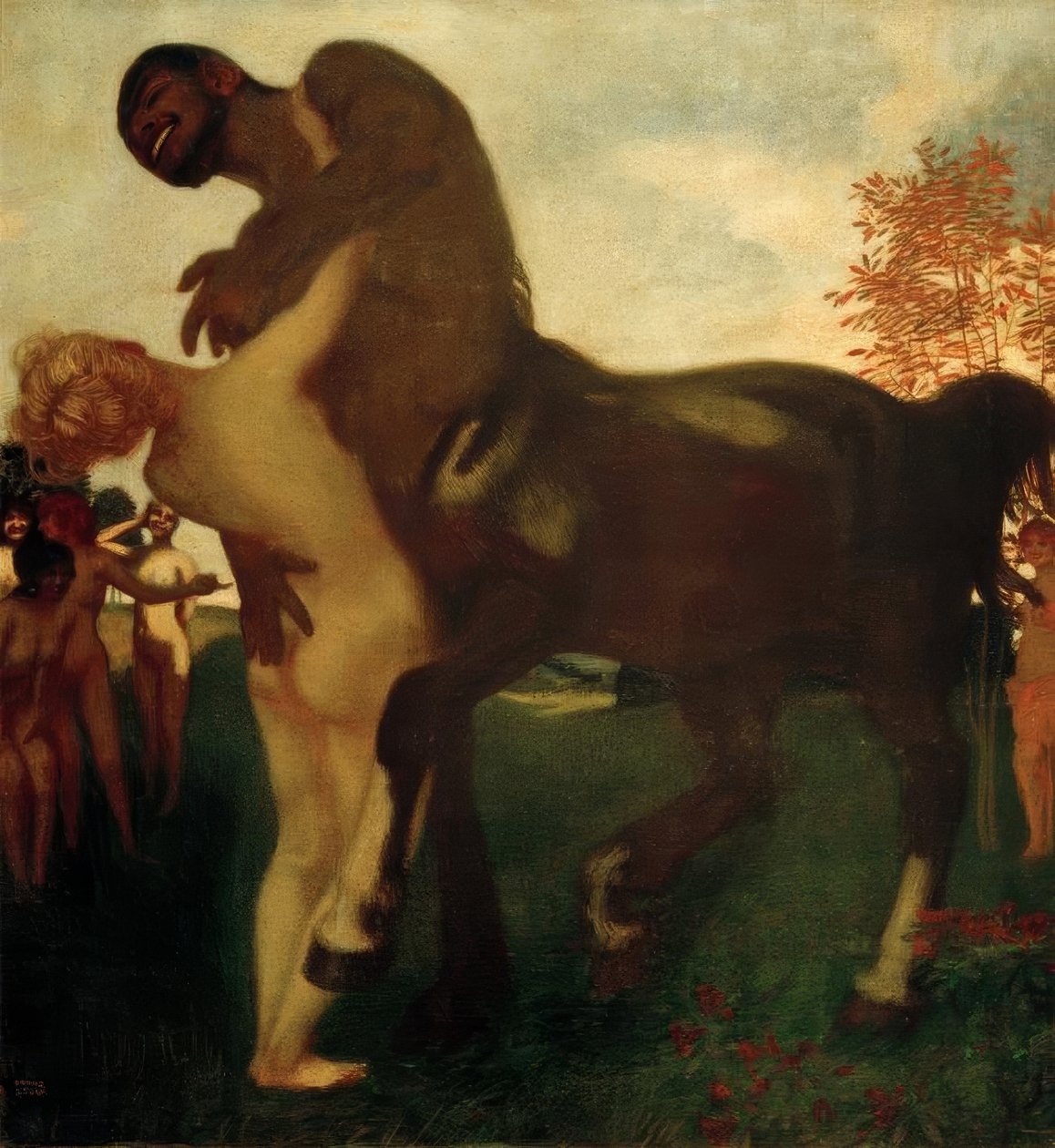 Zentaur und Nymphe von Franz von Stuck
