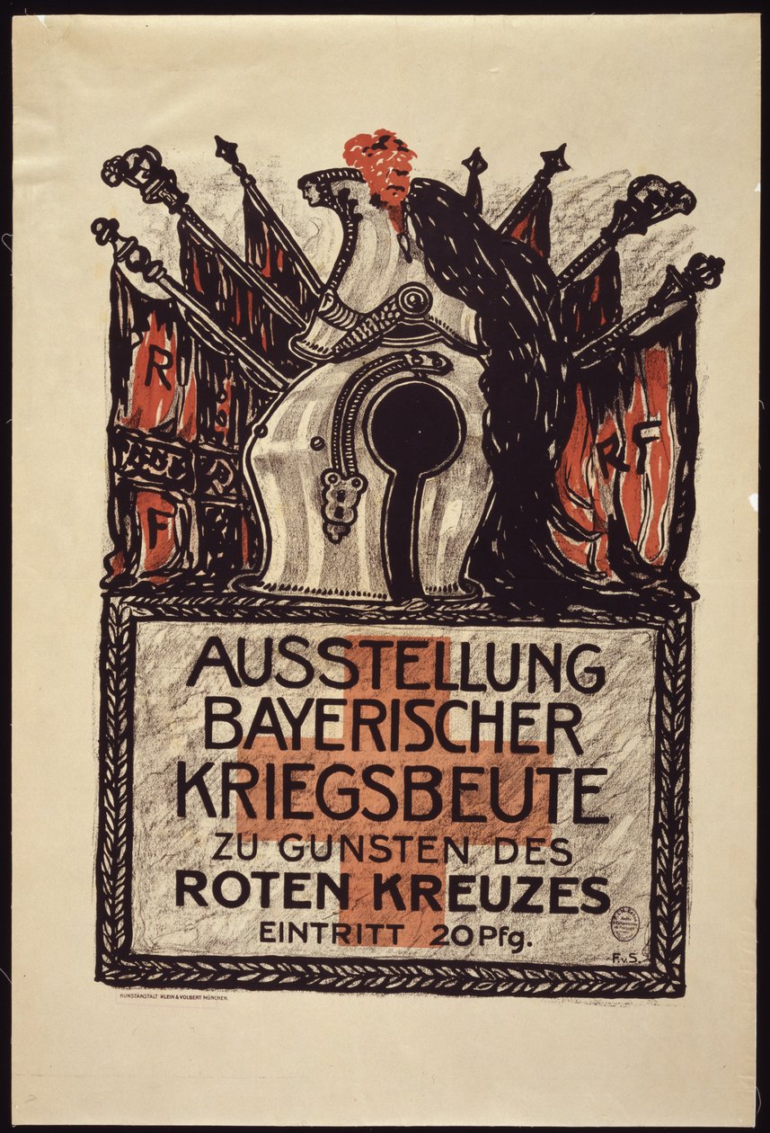 Ausstellung der bayerischen Kriegsbeute zugunsten des Roten Kreuzes, 1915 von Franz von Stuck