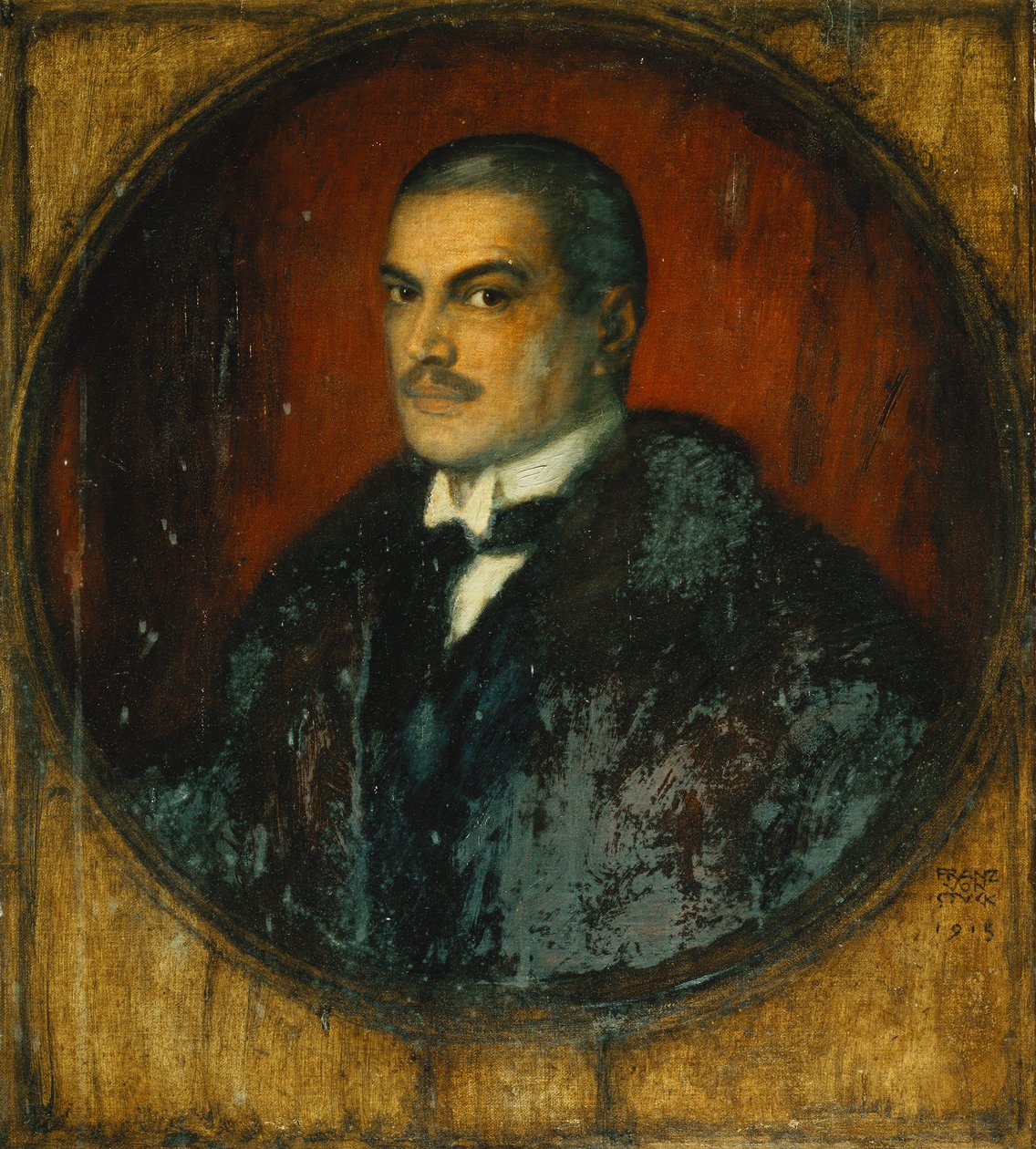 Selbstporträt des Künstlers, halbe Länge, 1915 von Franz von Stuck
