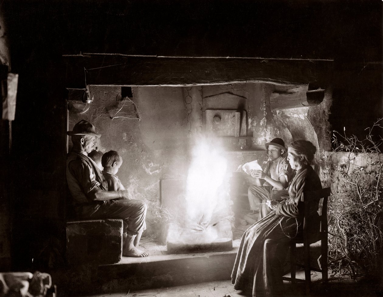 Bauernfamilie bei Florenz, um 1900 von Fratelli Alinari Fratelli Alinari