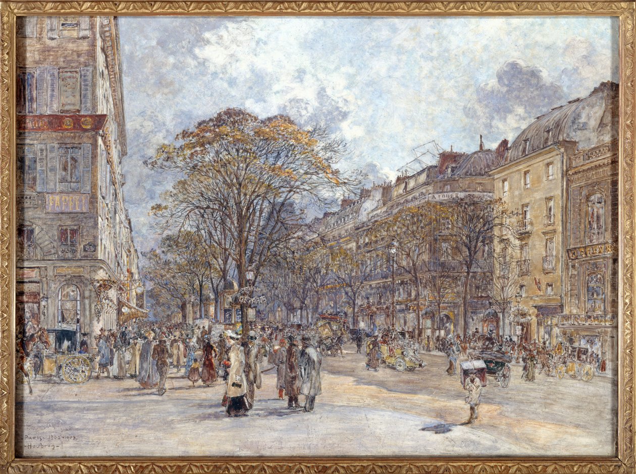 Der Boulevard des Italiens, Morgensicht von Frederic Anatole Houbron