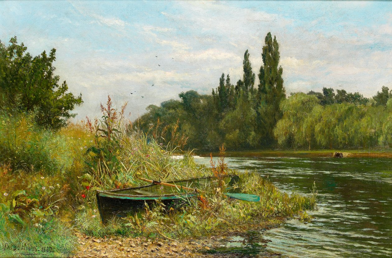 Ein ruhiger Ort an der Themse, 1882 von Fred Hines