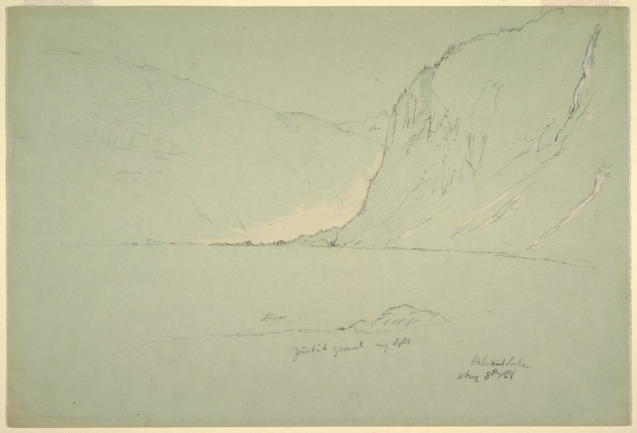 Zeichnung, Landschaften in der Nähe von Österreich, 5. August 1868 von Frederic Edwin Church